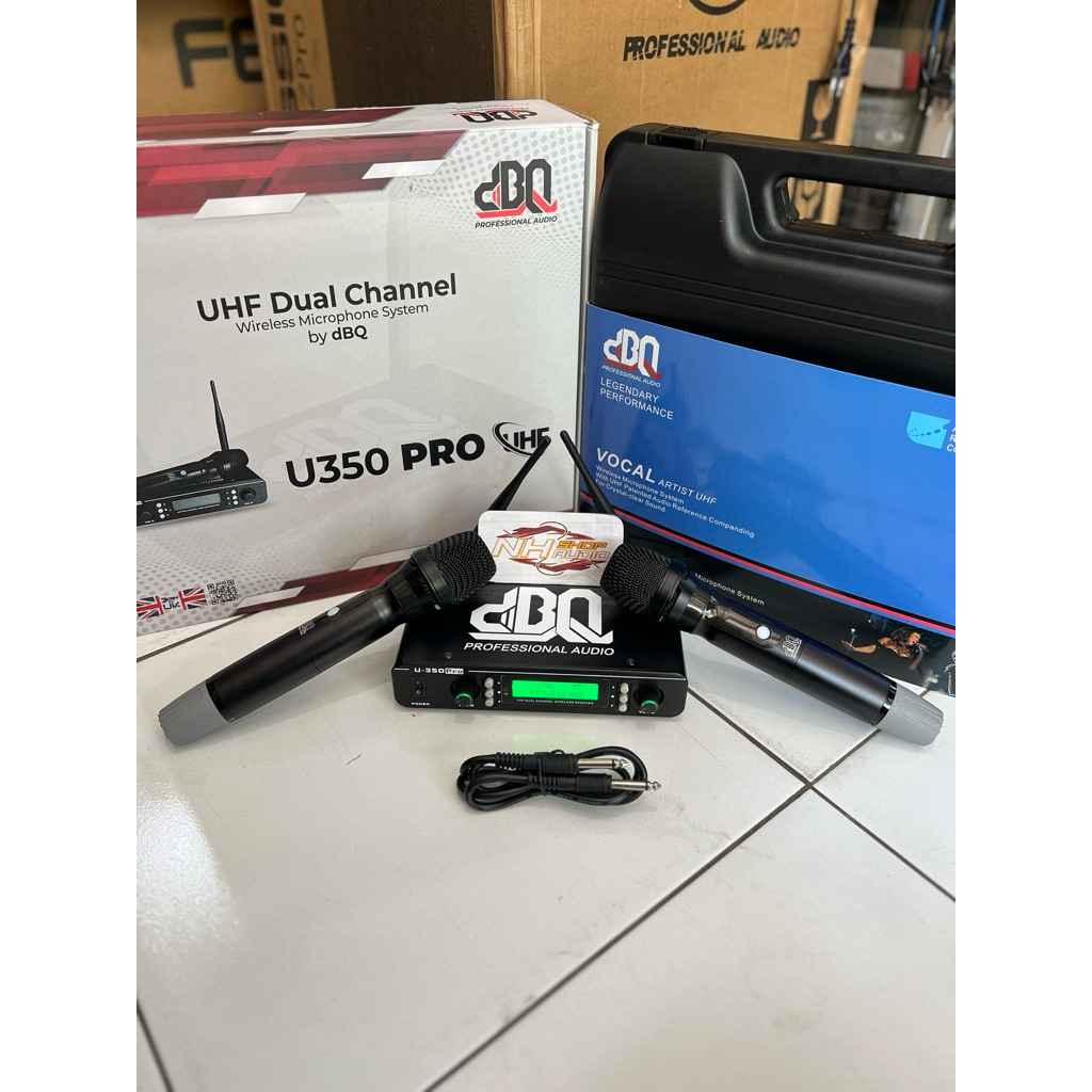 Mic Wireless DBQ U350 UHF Original 2 Genggam 2 Mic Pegang Handheld Koper Garansi Resmi Bisa Ganti Fr