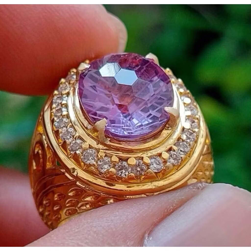 NEW PRODUCT CINCIN PERMATA AMETHYST NATURAL CUTTING CUSTOM MEWAH