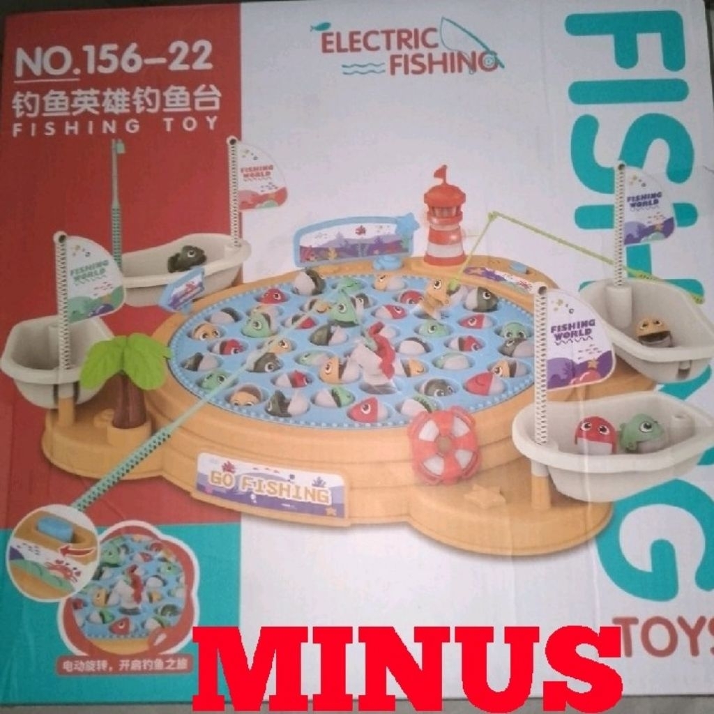 Mainan Pancing Ikan Magnet Jumbo 45 Ikan (Minus, baca deskripsi)