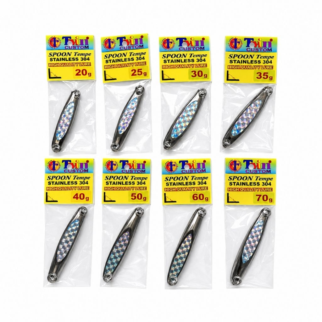 Umpan Spoon Hologram Silver Stainless Spoon Tempe spoon Pancing Stainless 304