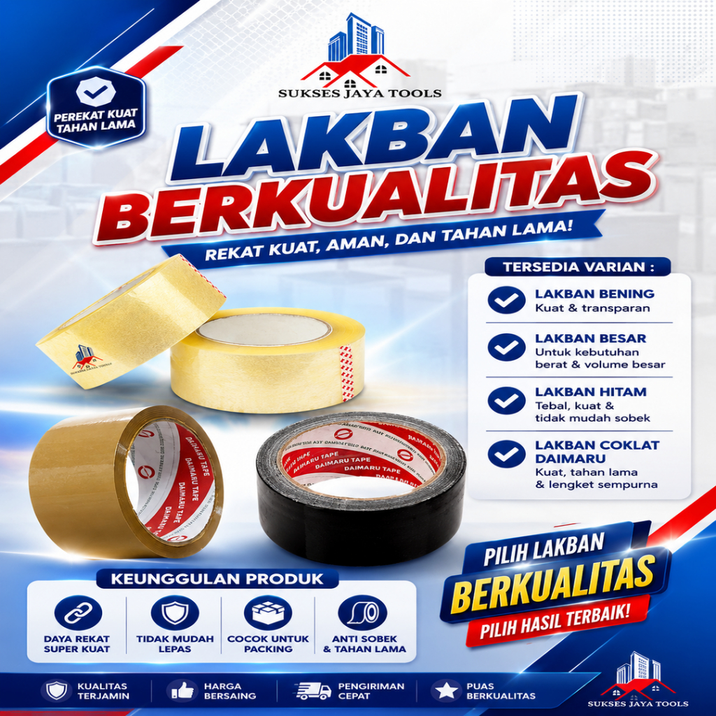 Lakban Bening kecil/ besar/lakban hitam/ lakban coklat DAIMARU
