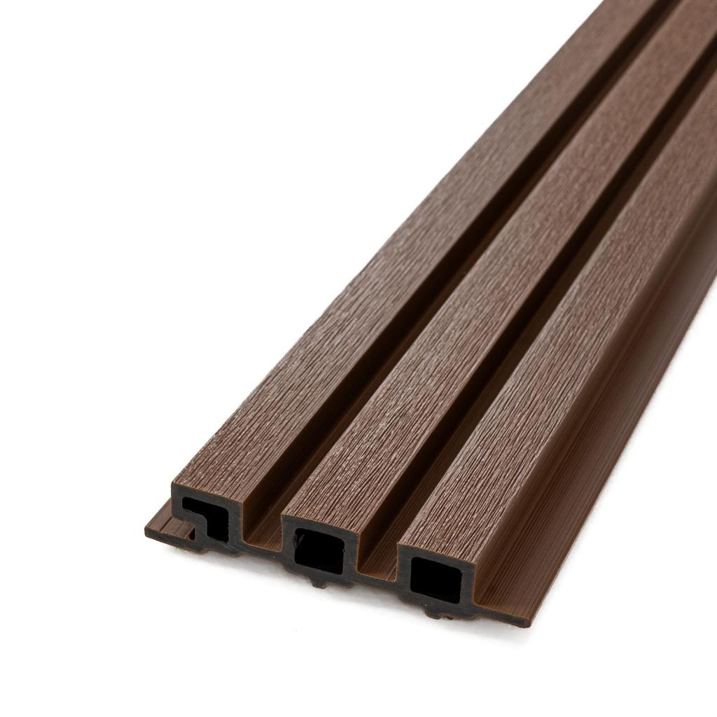 WPC Wall Cladding Fluted / Kisi Kisi Wall Panel - Teak