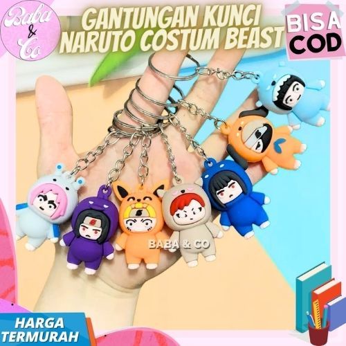 GANTUNGAN KUNCI NARUTO COSTUM BEAST MINI KECIL GANCI NARUTO MINI COSTUM BEAST LUCU IMUT UNIK KEYCHAI