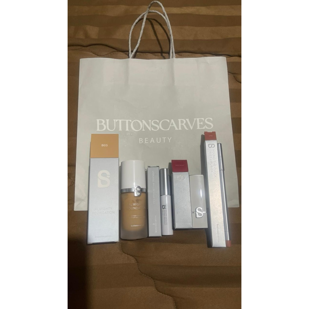 Buttonscarves Beauty Bundle NEW (Foundation, Lipstick, Lip Liner, Browcara)