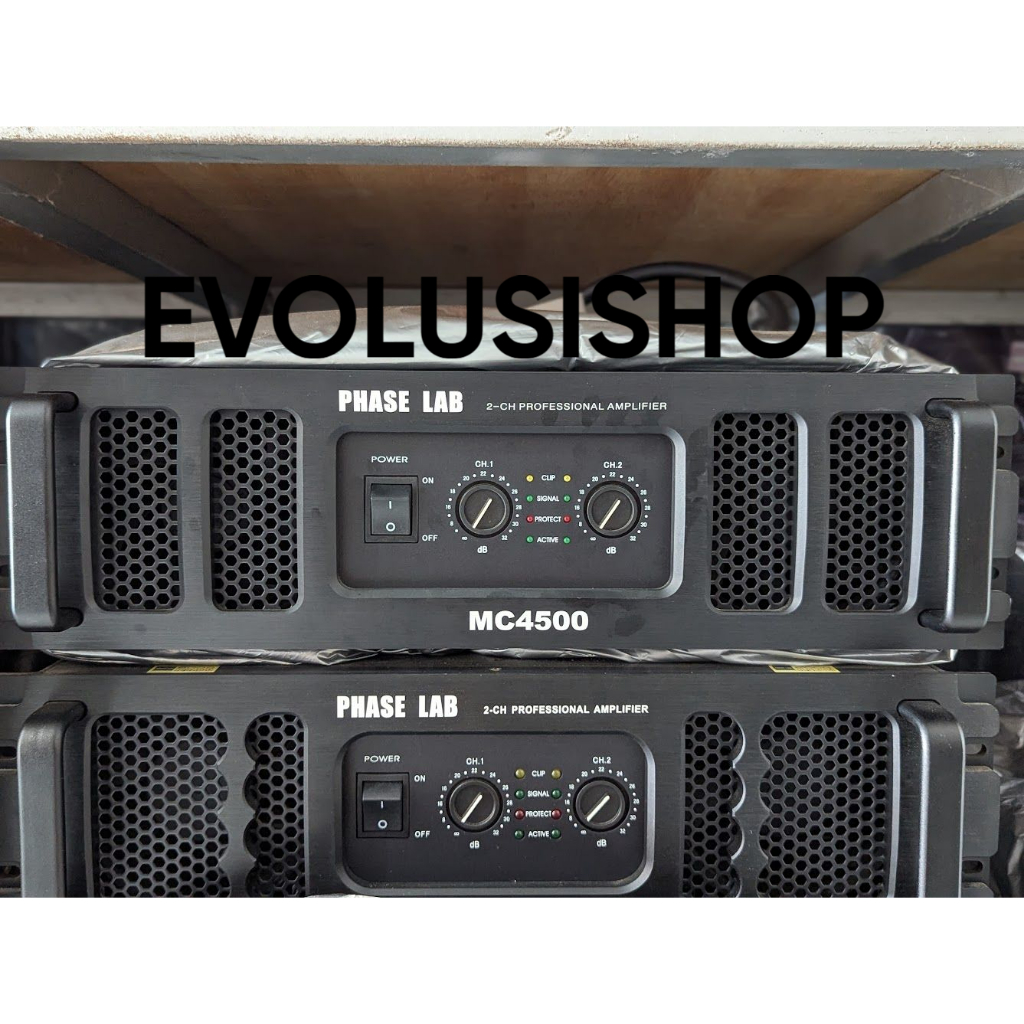 Power Amplifier Phase Lab MC 4500 Class H - 2 Channel Original (Harga Sudah Termasuk Packing Pallete