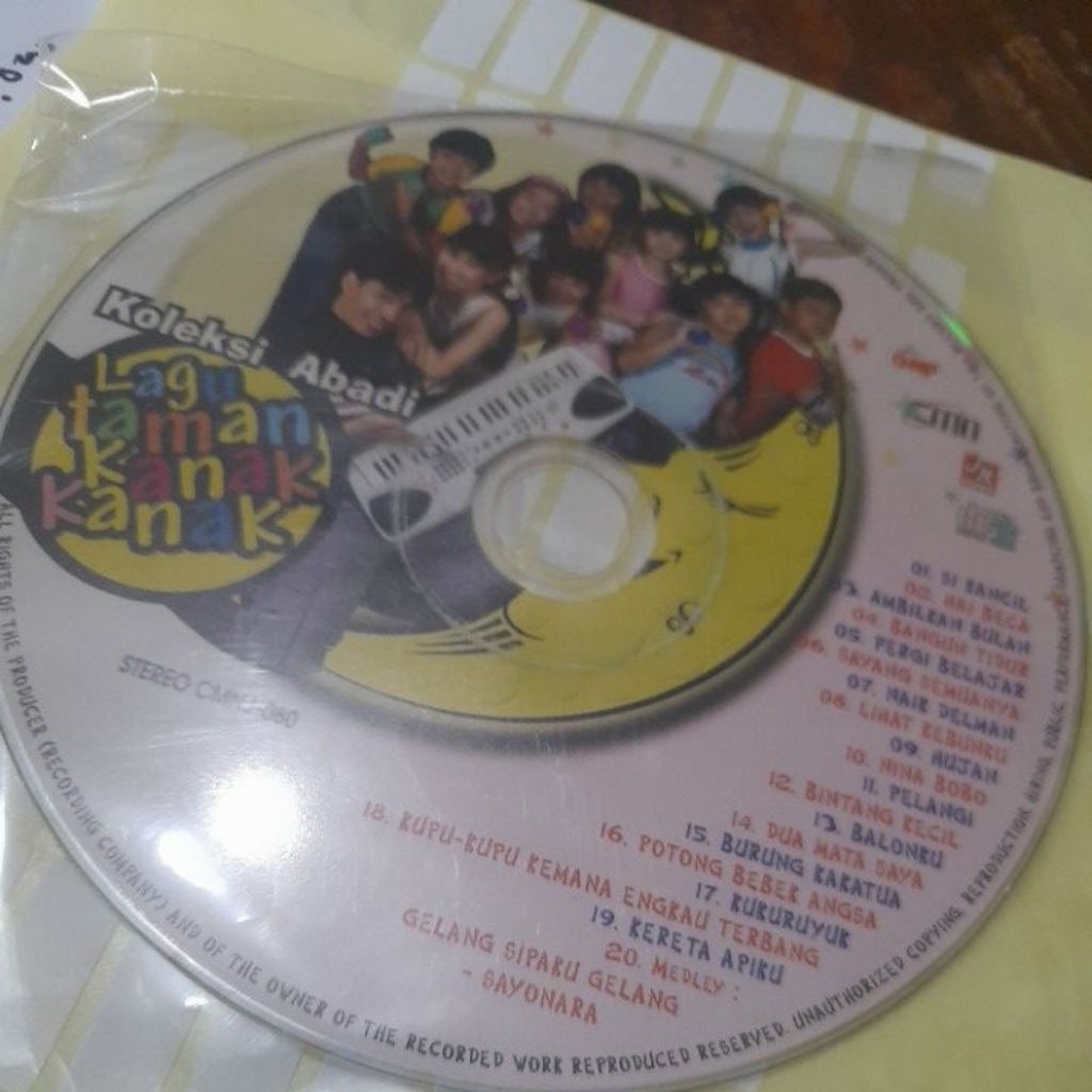 cd musik koleksi abadi lagu taman kanak kanak no cover