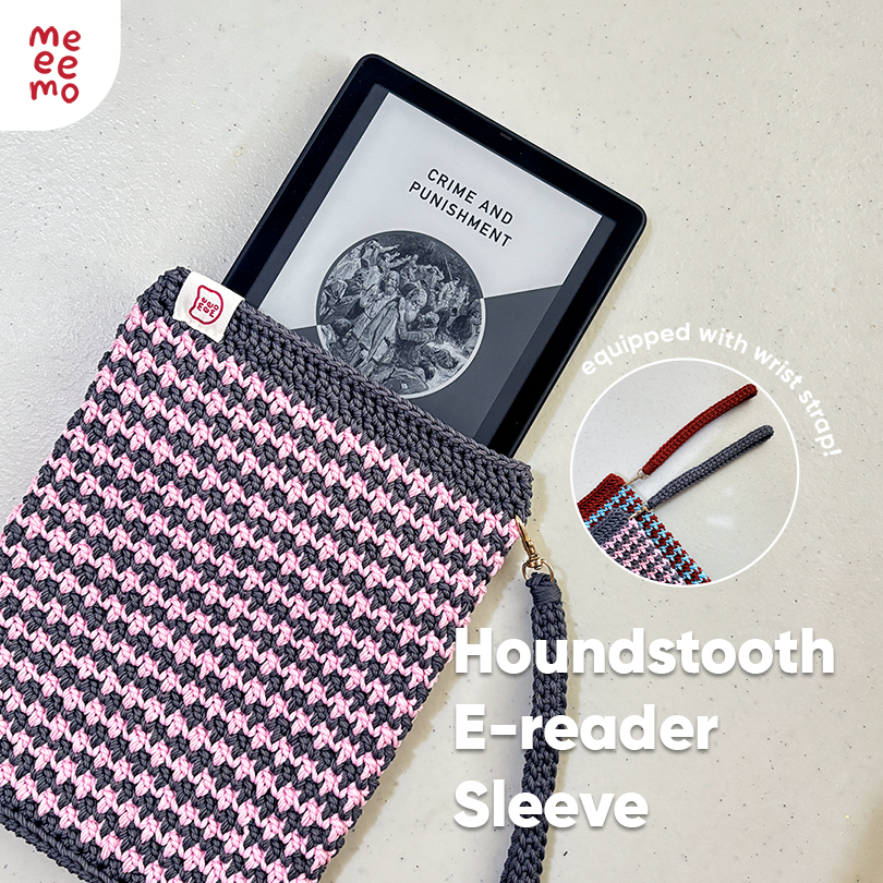 Meeemo - Houndstooth E-reader Sleeve | Sleeve Kindle | Pouch Kindle | E-reader Cover | Sarung Kindle