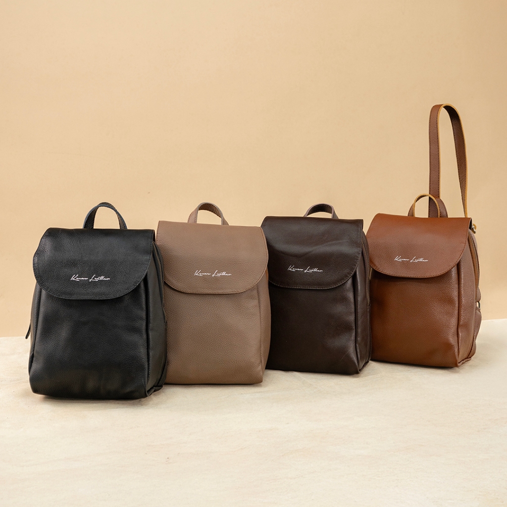 Tas Ransel Wanita Kulit Asli Backpack CAMELIA - Kenes Leather