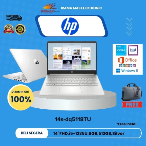 LAPTOP HP 14S-DQ 5118 TU| 14"FHD/i5-1235U/8GB/512GB/Silver
