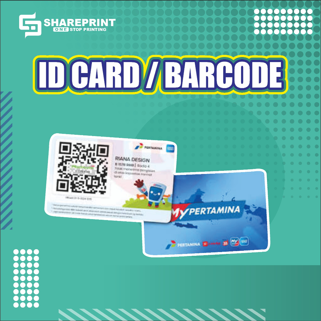 CETAK BARCODE / ID CARD BAHAN PVC BLUEPRINT TEBAL