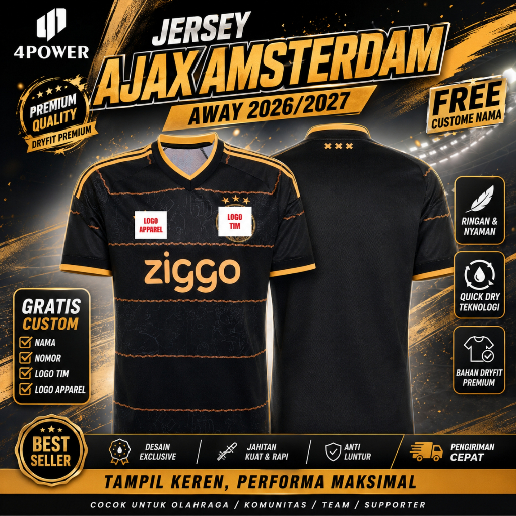 JERSEY AJAX AMSTERDAM AWAY 2026/2027 - AJAX AWAY NEW 2027 - AJAX AMSTERDAM  AWAY TERBARU