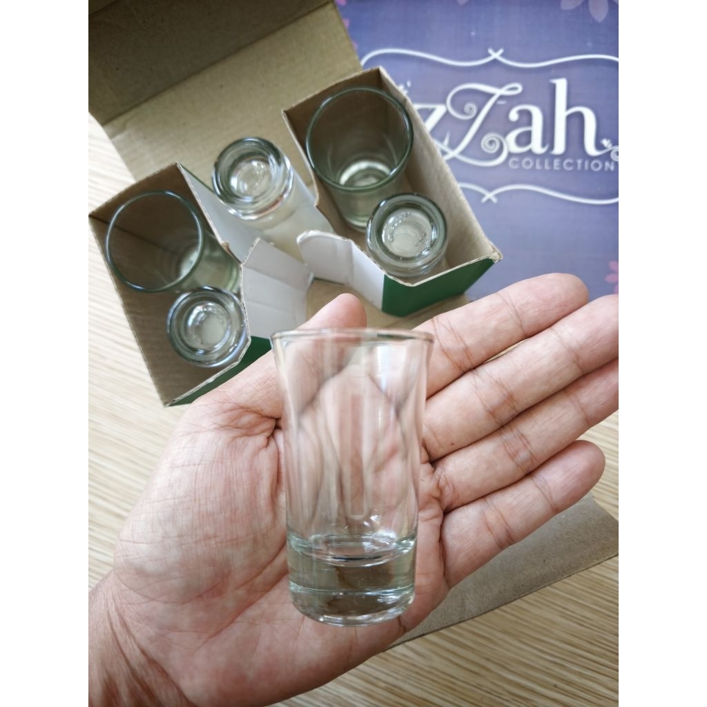 GELAS SLOKI PANJANG ISI 6 PCS GELAS MINI GELAS ZAMZAM GELAS KOPI PUDING LILIN AIR ZAM ZAM GELAS MINI