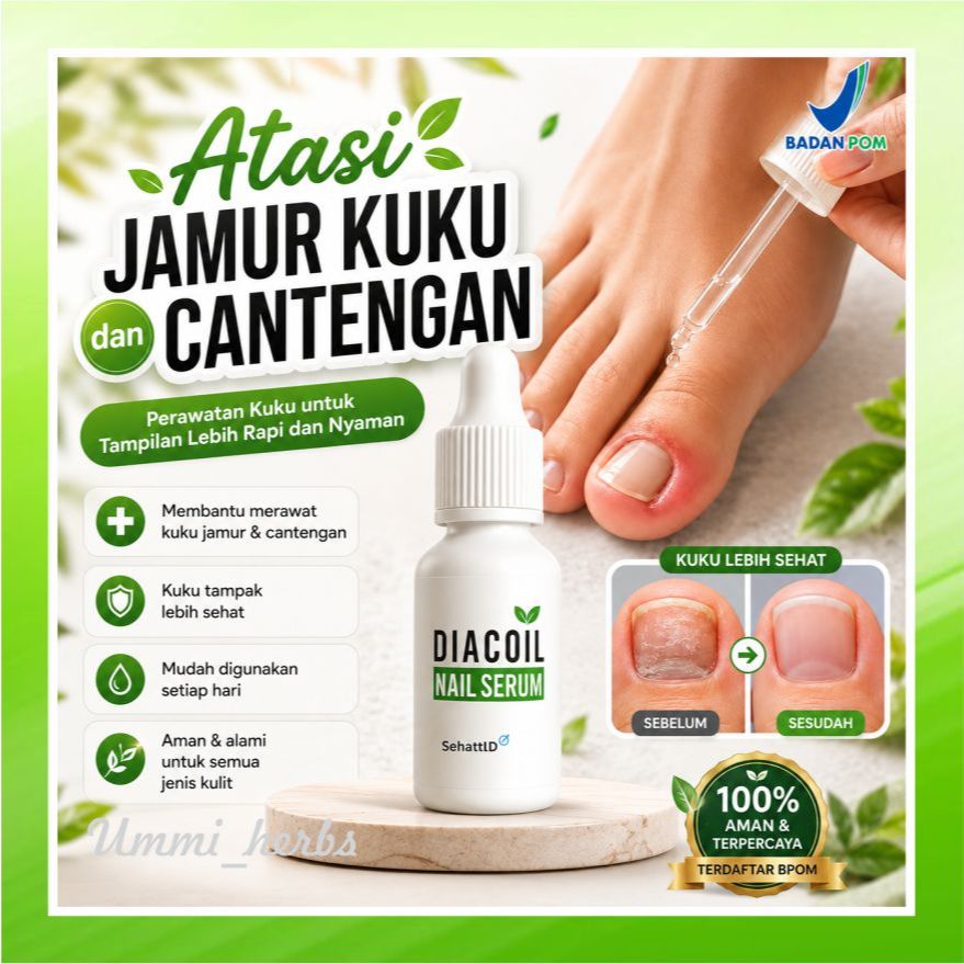 DIACOIL NAIL SERUM , Serum Kuku by Diacoil , Obat Cantengan Bengkak Bernanah Jamur Kuku Rusak Menghi