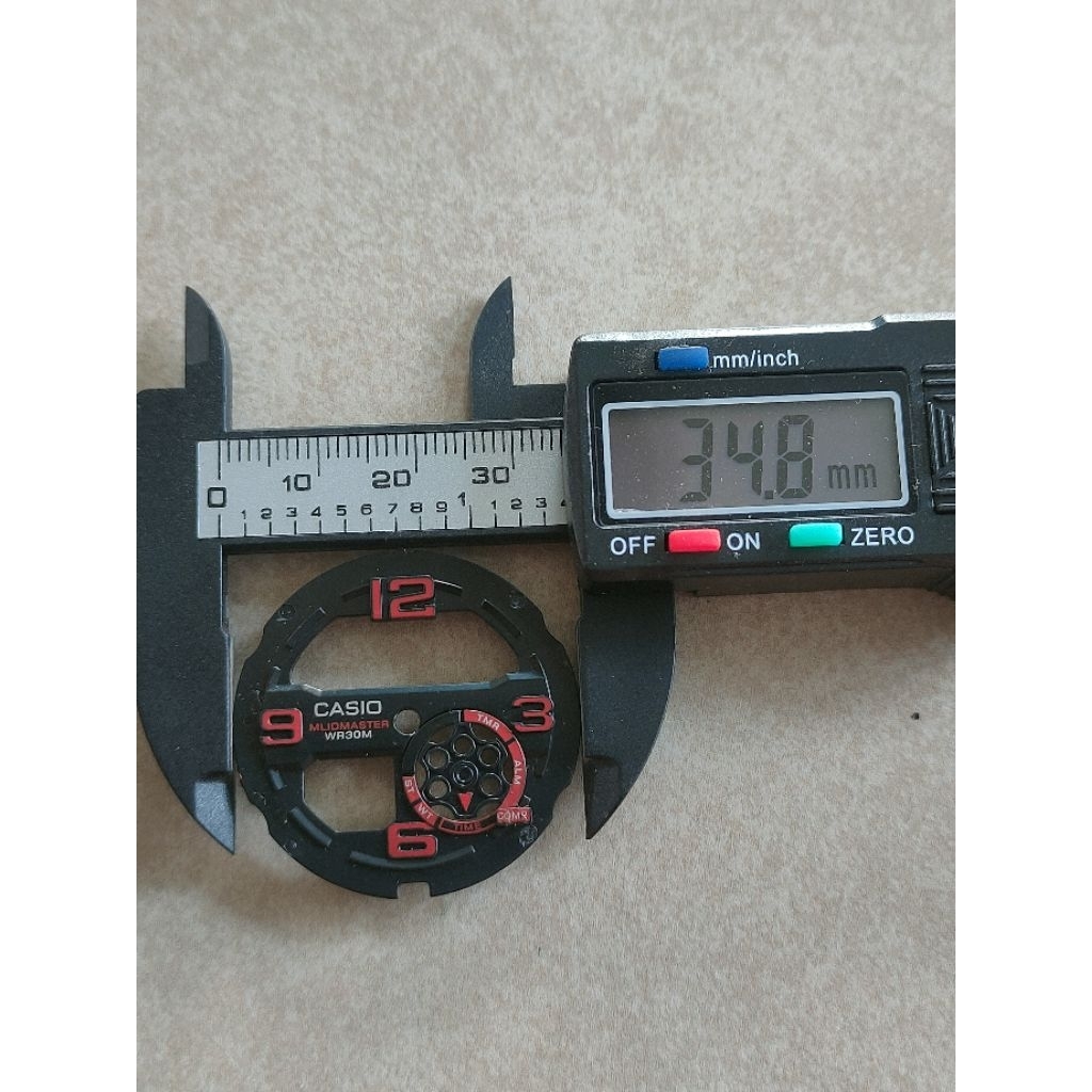 plat arloji casio ukuran 34,8 milimeter