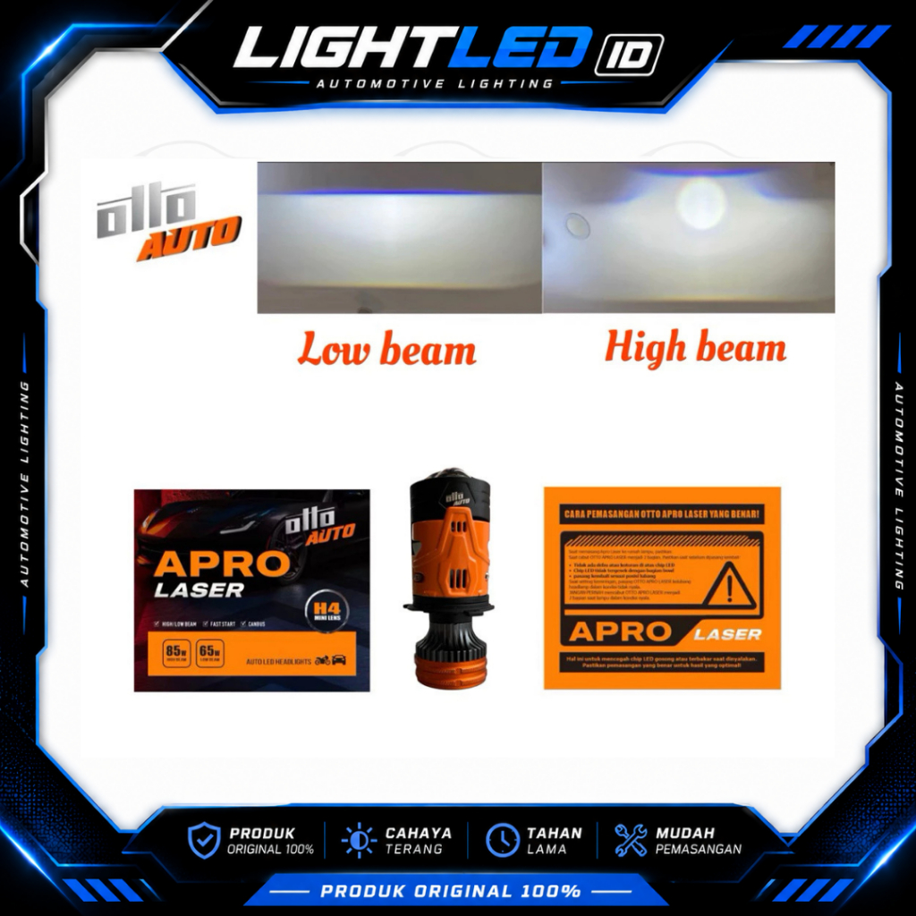 OTTO AUTO APRO LASER H4 HIGH BEAM SELENOID