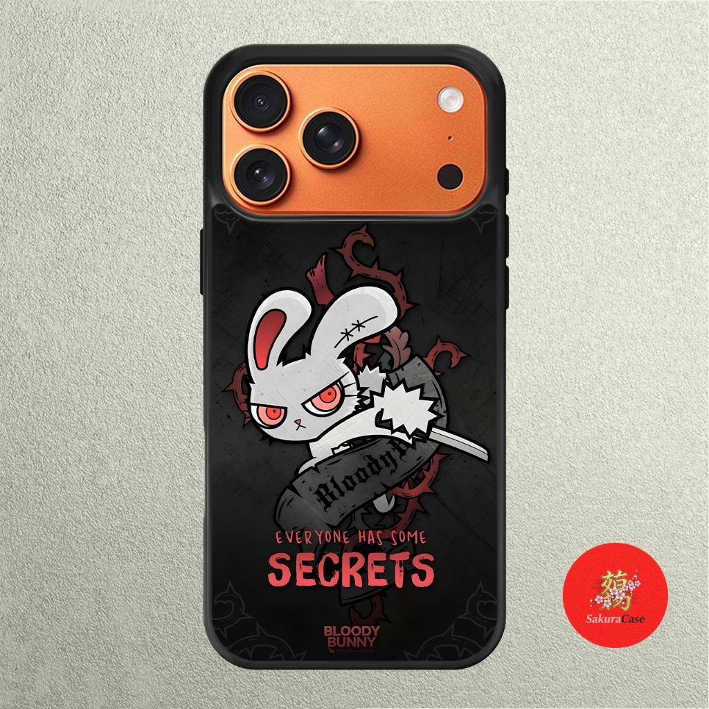 iPhone Case 17 16 15 14 13 12 11 X XR Xs 8 7 6 5 Plus Pro Max Air Softcase BLOODY BUNNY