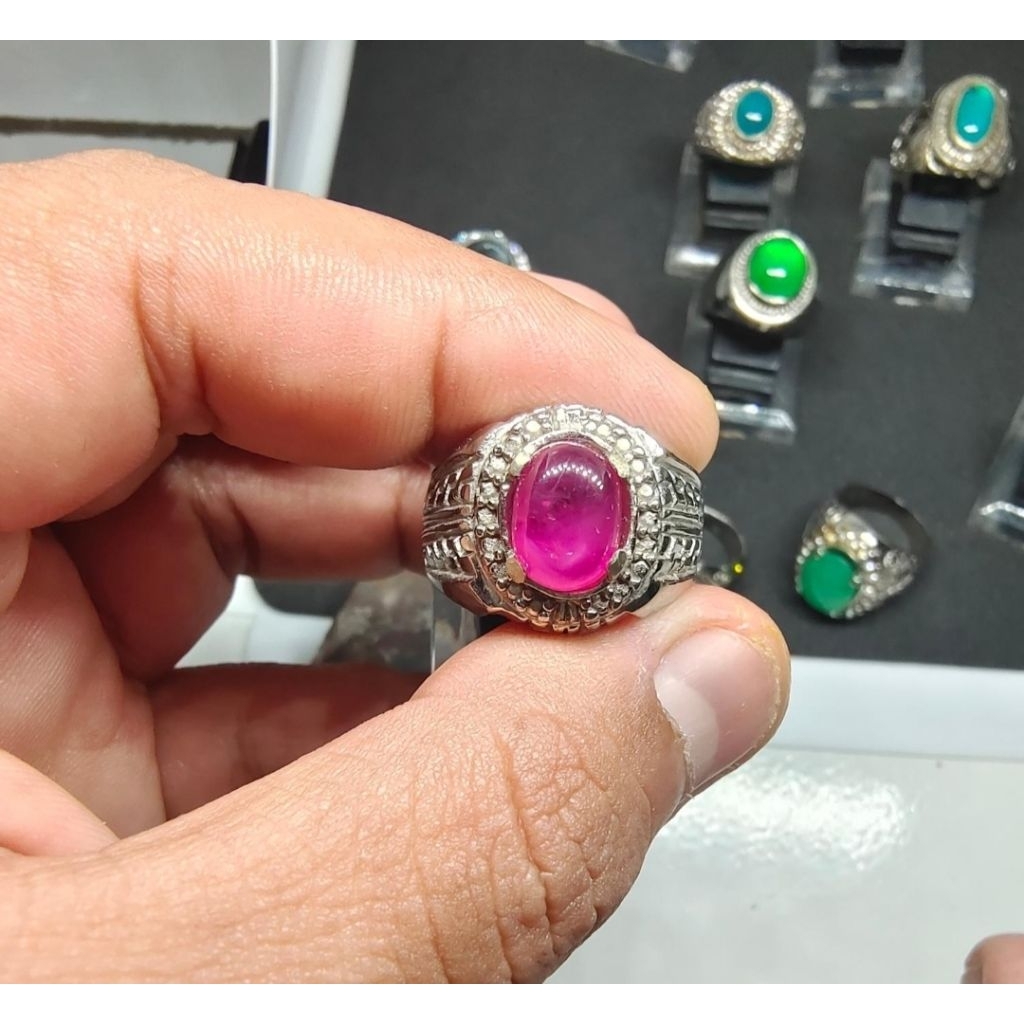 Cincin Natural Ruby Kristal