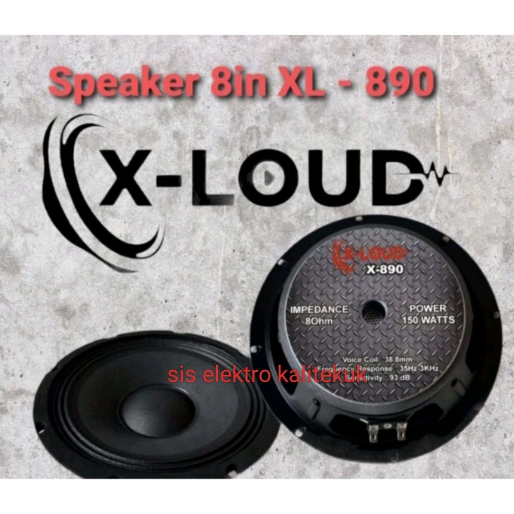 speaker 8 inch xloud x890 speaker xloud x-890