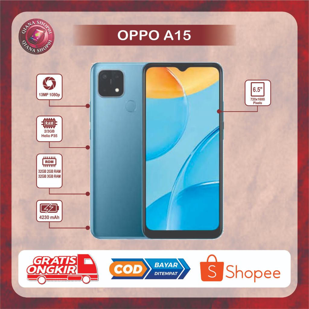 HP OPPO A15 Dan A15s Second Ram 3/32 Ram 4/64 HP Normal Siap Pakai Garansi 1tahun