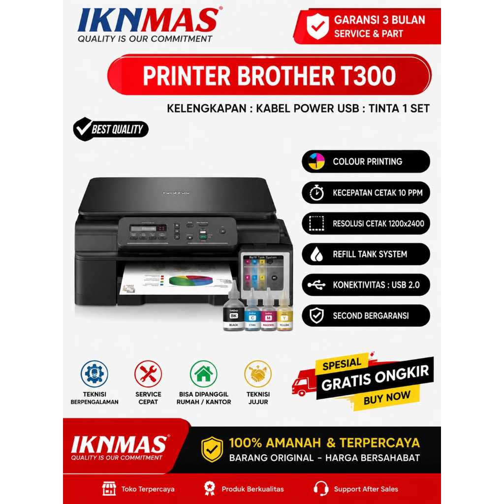 printer brother DCP-T300 bekas siap pakai (barang140)