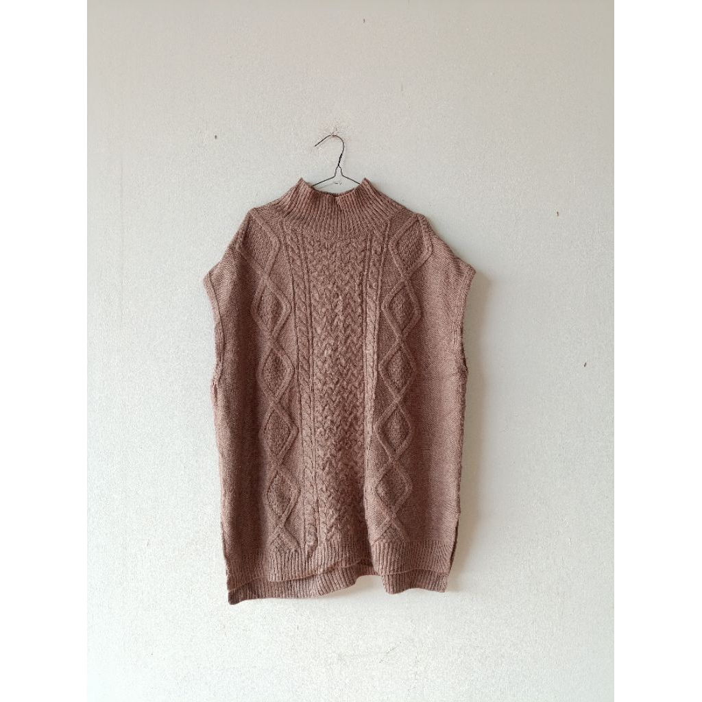Jumbo Choco Milo Kepang Vest Knit Oversize Daily Lucu By Niko and