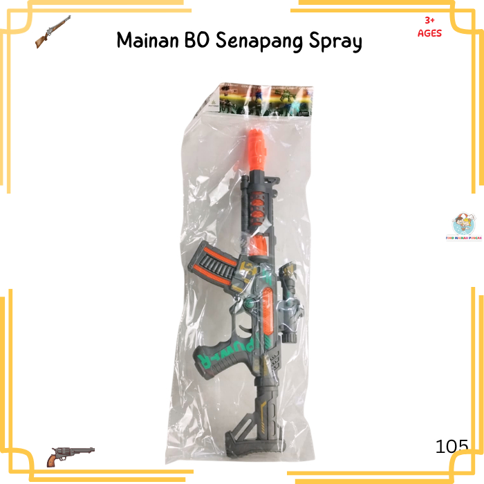 Mainan Anak BO Senapang Spray Kantong