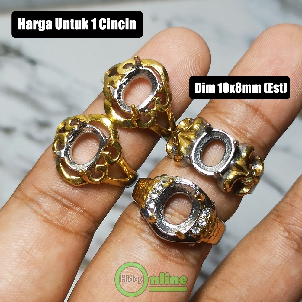 RING EMBAN CINCIN TITANIUM CEWEK ANTI LUNTUR