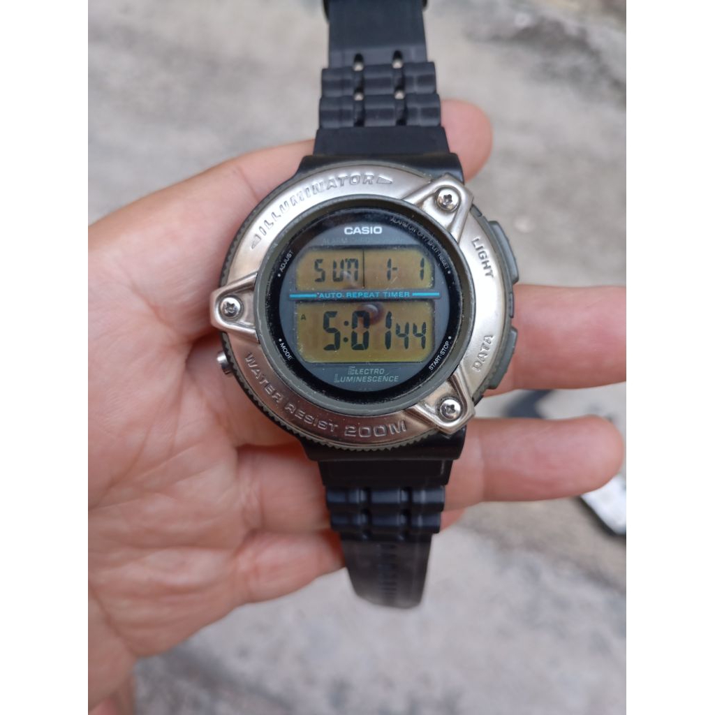 jam tangan Casio dw295 rare frogman poorman second original minusan