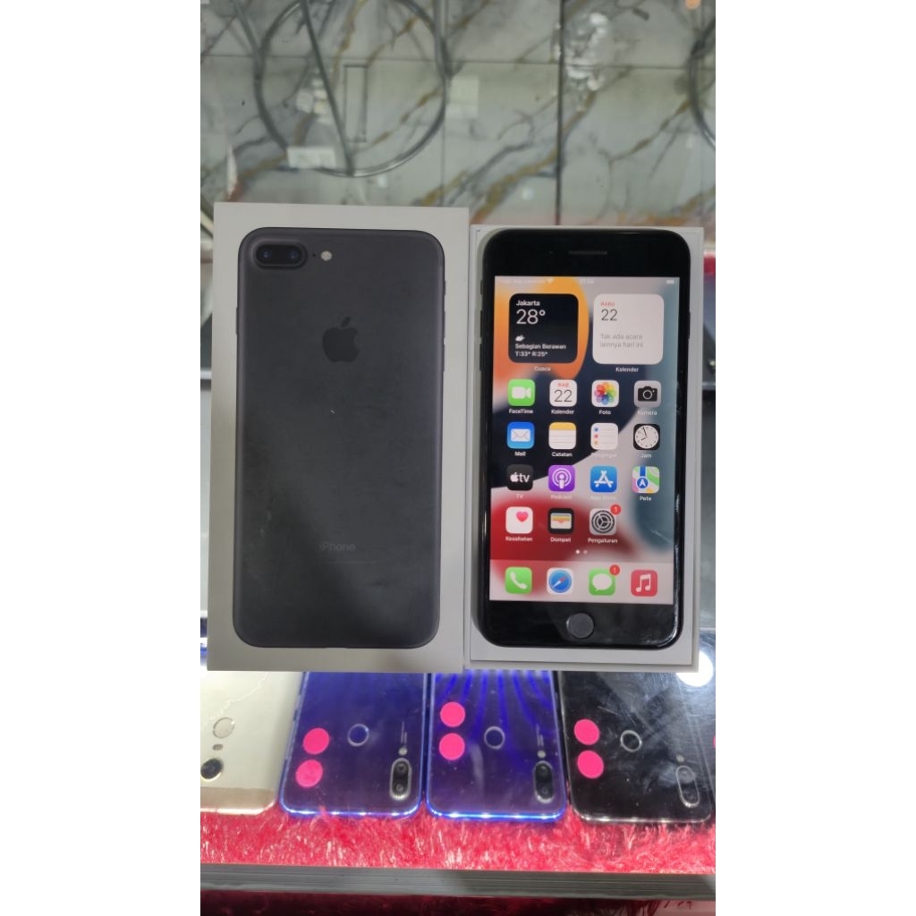 Iphone 7+ 128gb barang rawatan ibox Nota ada