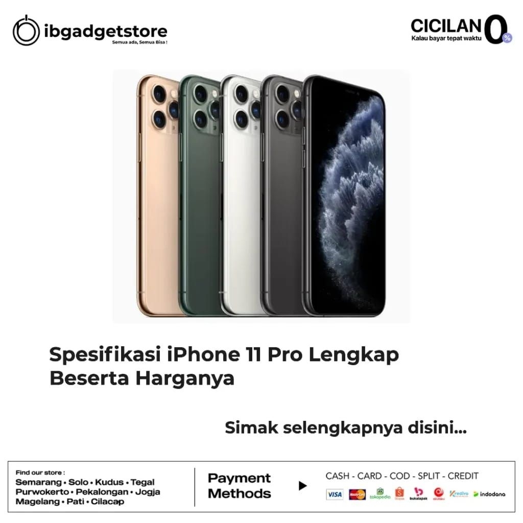 iPhone 11 Pro Max Second 64GB/256GB - Mulus 98-99%, Original Apple, Sinyal All Operator