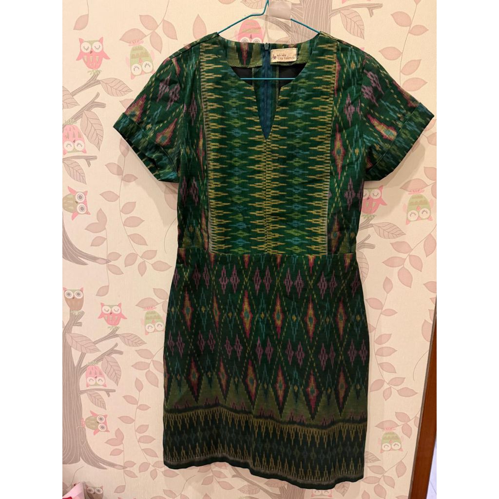 Green Batik Dress by Dea Valencia
