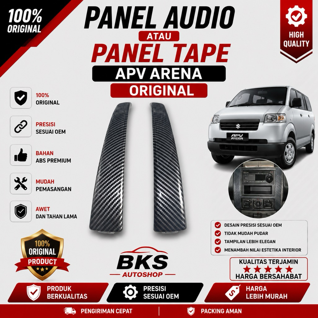 Panel Audio Panel tape suzuki APV arena motif karbon original