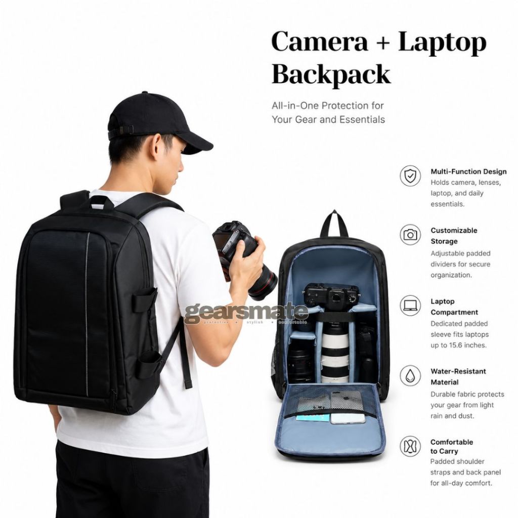 Tas Kamera Backpack Besar Kecil for Canon Nikon Sony SLR Mirorrless