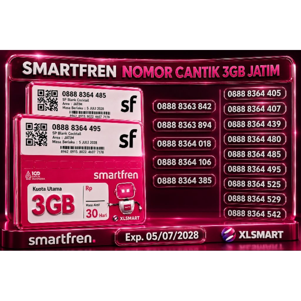 Perdana Smartfren Nomor Cantik 11 Digit [ JATIM ]