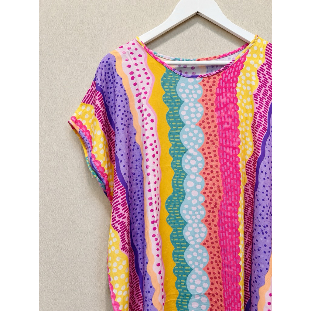Daster Panjang Jumbo Remaja to Dewasa Rayon Premium Tangan Pendek