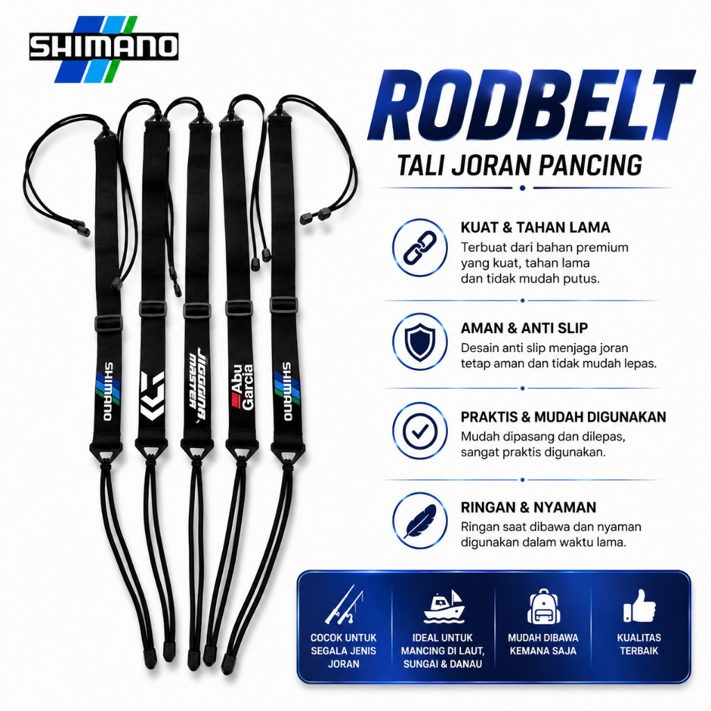 Tali Selempang Joran Untuk Memancing Desain Simple Mudah digunakan - Daiwa Shimano Jigging Master