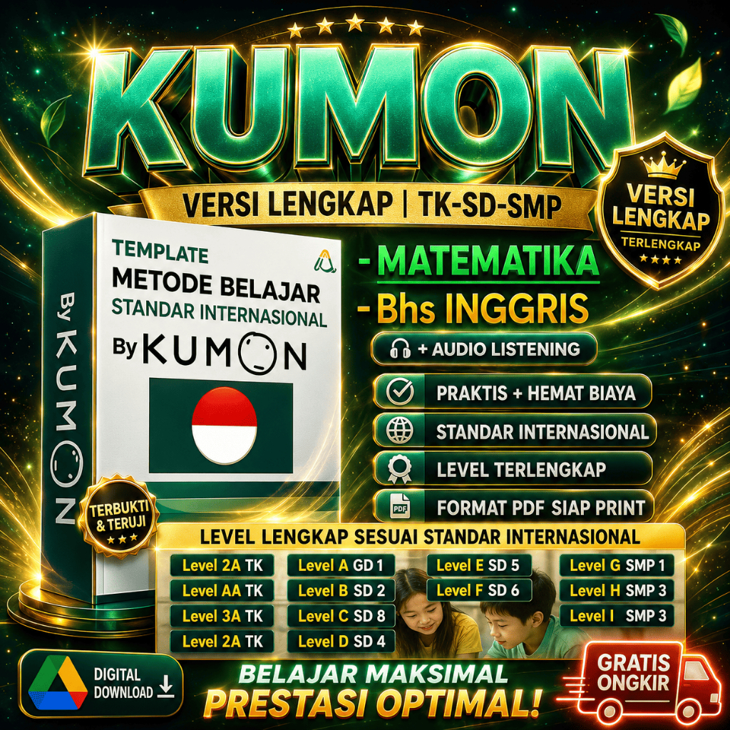 PAKET KUMON MATH ENGLISH TERLENGKAP | TK SD SMP SMA