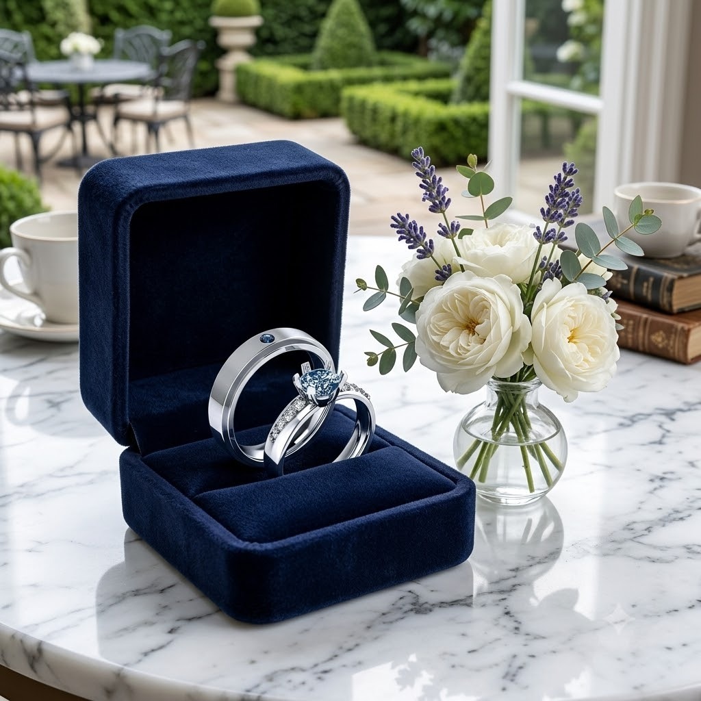 Cincin nikah palladium cincin kawin palladium elegan