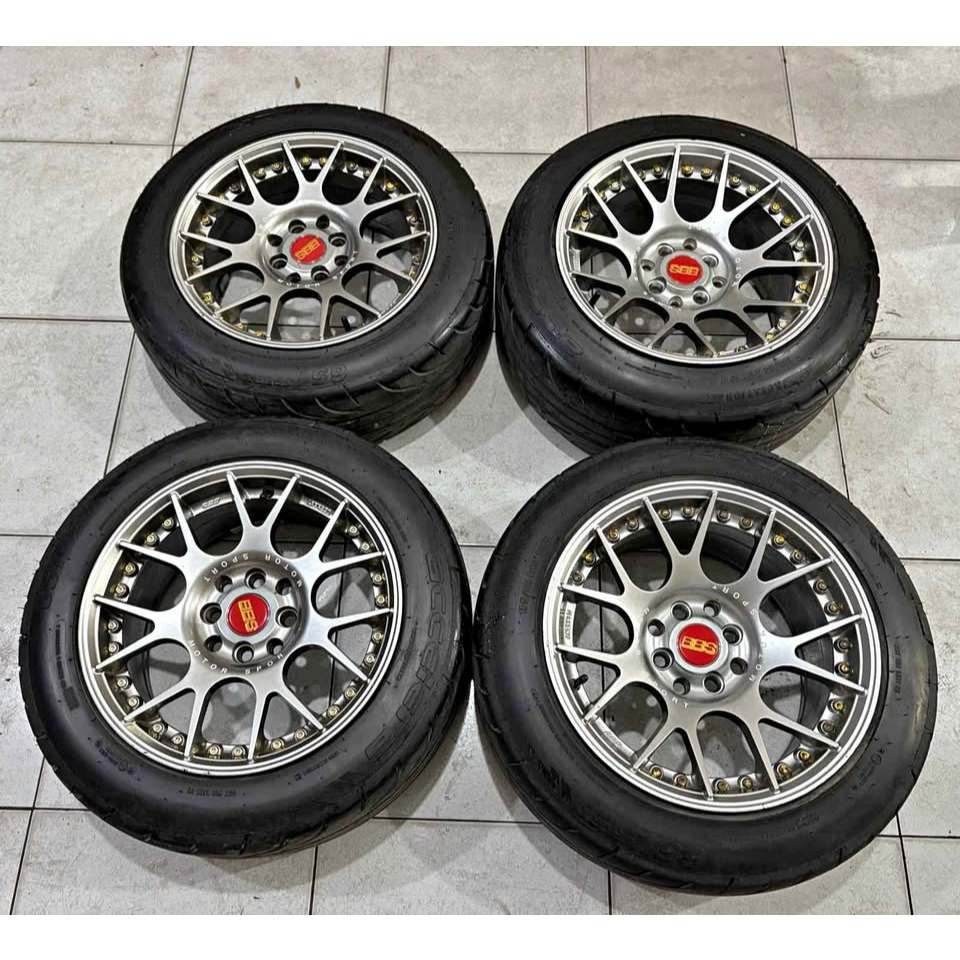 Velg Mobil Bekas Ring 15 Lubang 4 BBS R15X7-8 H8X100-114,3 BAN 195 55 R15