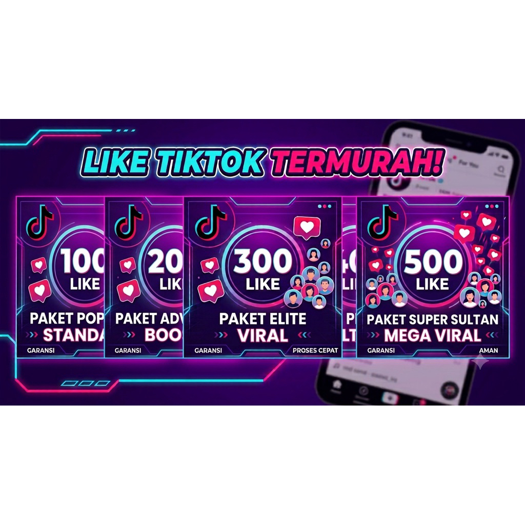 Like tiktok termurah, proses cepat, aman