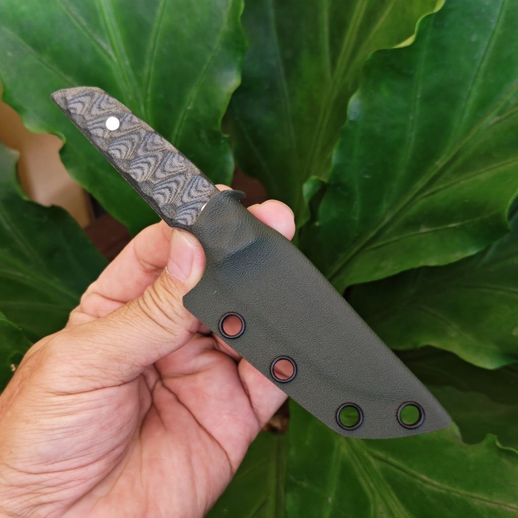 K110 Handmade EDC Knife. Pisau EDC multifungsi dengan baja Bohler K110 setara D2 atau DC11 yang taja