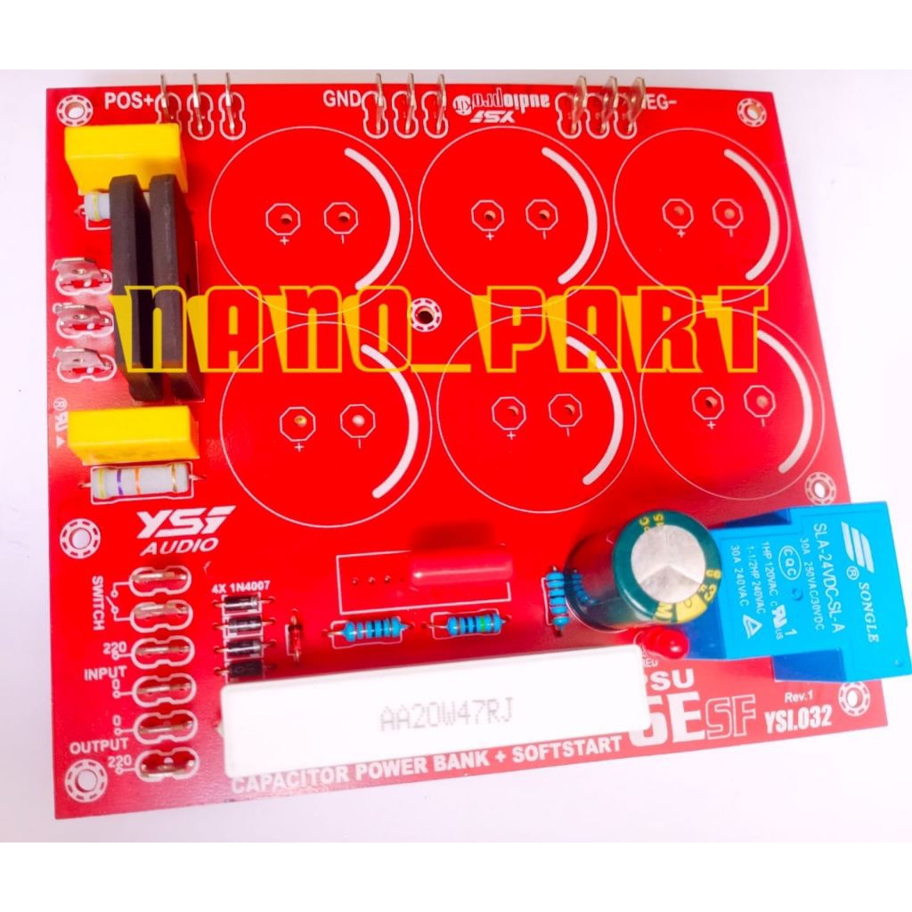 pcb psu 6 elco plus softstart / pcb  elco + softstart