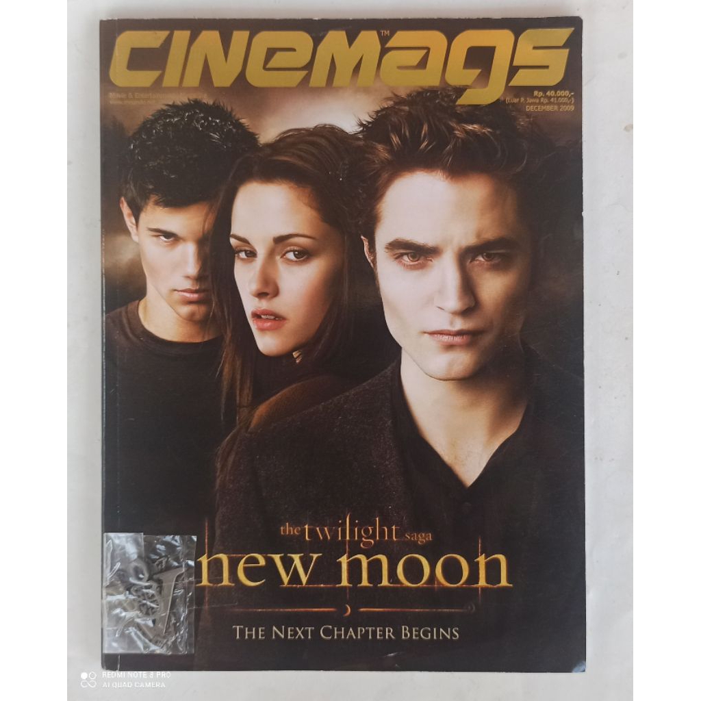 Majalah CINEMAGS The Twilight Saga New Moon edisi December 2009.(lengkap bonus)