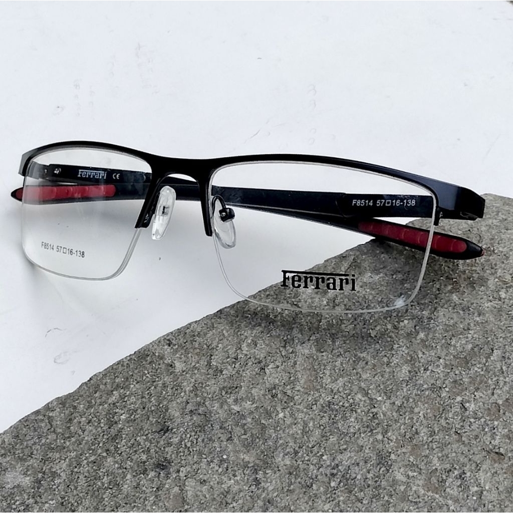 Frame F8514_Kacamata Pria Semi Rimless_Progresif Photocromic Rekomendasi