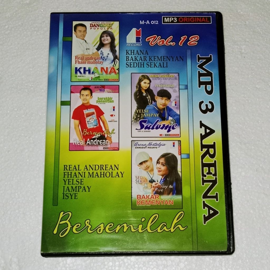 CD MP3 Arena Vol. 12 ft. Khana Bakar Kemenyan Sedih Sekali Real Andrean Fhani Maholay Yelse Jampay I
