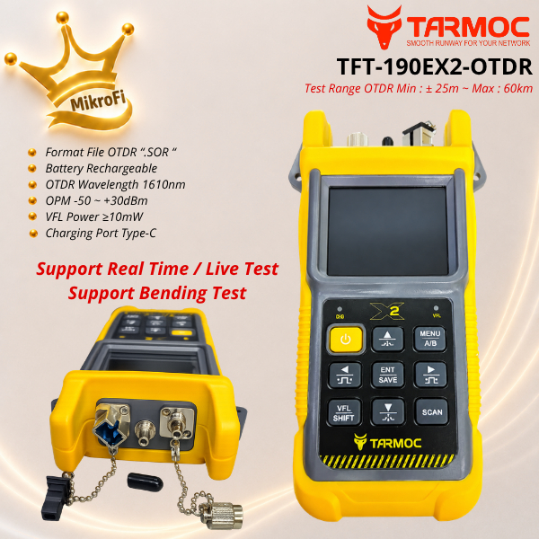 Tarmoc TFT-190E-OTDR | OTDR 1550nm ,OPM,VFL
