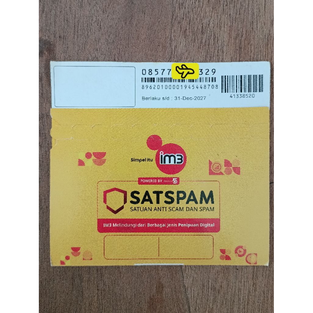 perdana indosat kosongan segel masa aktif sampai 31 dec 2027