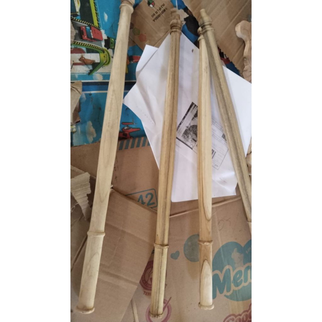 Kaki Meja Kayu Bubut Minimalis | Kaki Meja Kayu Solid | Kaki Furniture DIY Meja & Kabinet