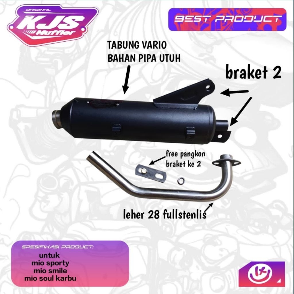 KNALPOT SHIJIRO KJS ORIGINAL BRAKET DOBEL