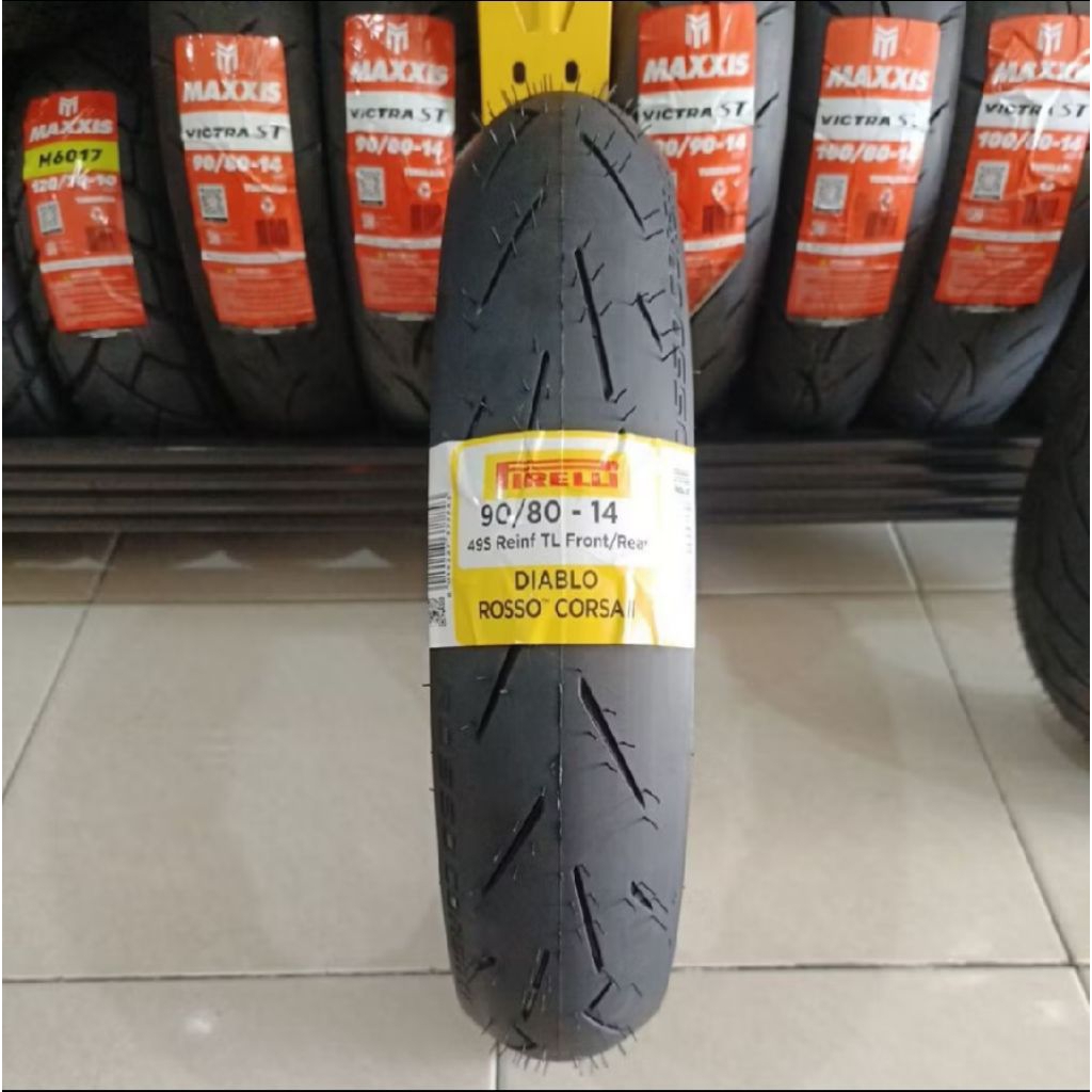 Ban Pirelli Diablo Rosso Corsa II 90/80 ring 14 soft compound Tubeless